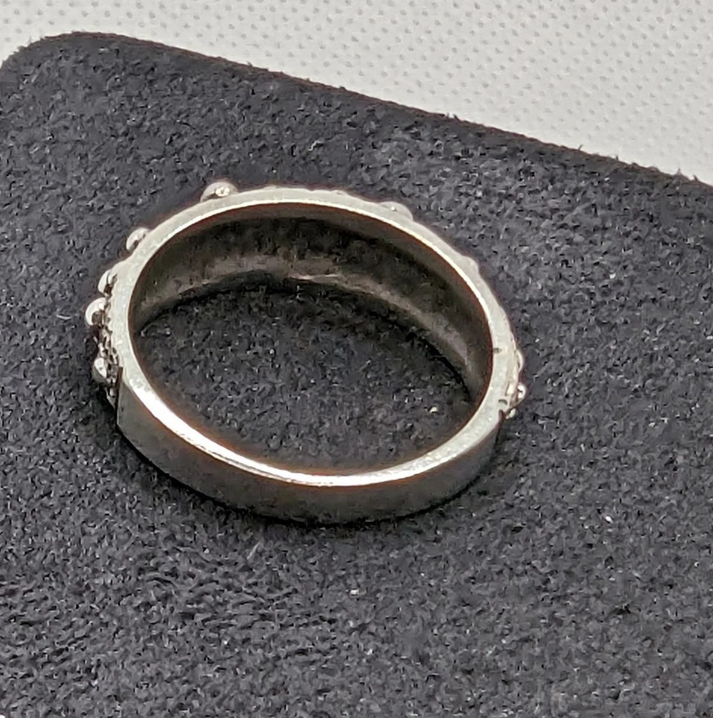 Textured 925 ball ring - Picture 4 of 5